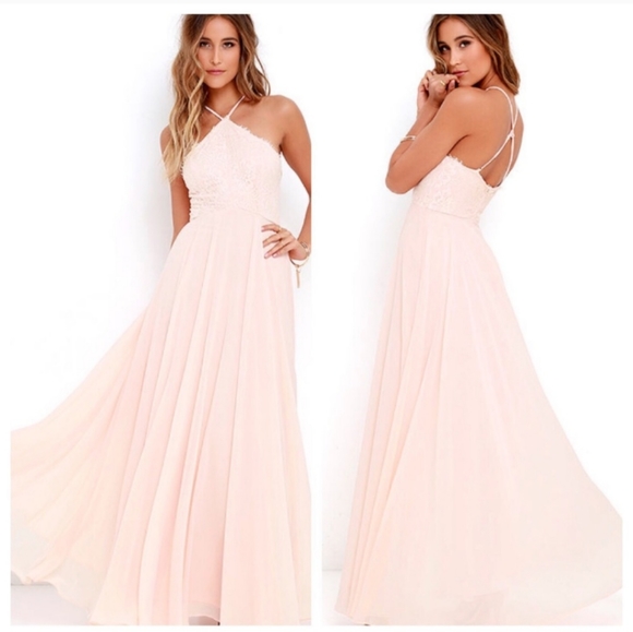 Lulus Dresses & Skirts - Lulu's Everlasting Enchantment Dress Light Peach